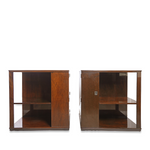 Rare Edward Wormley for Dunbar End Tables with Liquor Cabinets