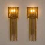 Clutch Modern Alee Large Sconce Staggered Draped Chain, Pair of