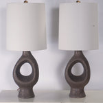 Aerin Capra Medium Table Lamps Chalk Burnt Gold, Pair of