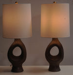 Aerin Capra Medium Table Lamps Chalk Burnt Gold, Pair of