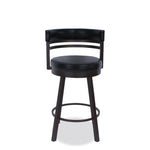 Amisco Link Swivel Leather Barstools, Set of 6