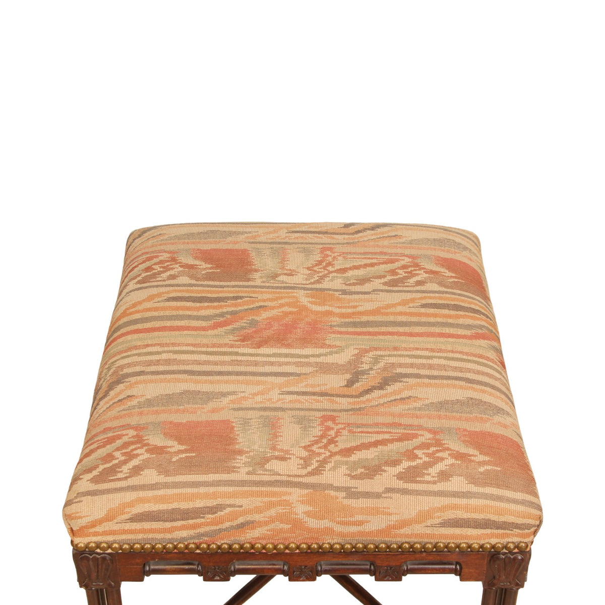 Antique Chippendale Style Mahogany Stool
