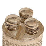 Antique French Sterling Silver and Glass 3 Scent Bottle Caddy