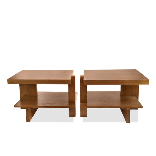 Tucker Robbins Leaf Side Tables, Pair of