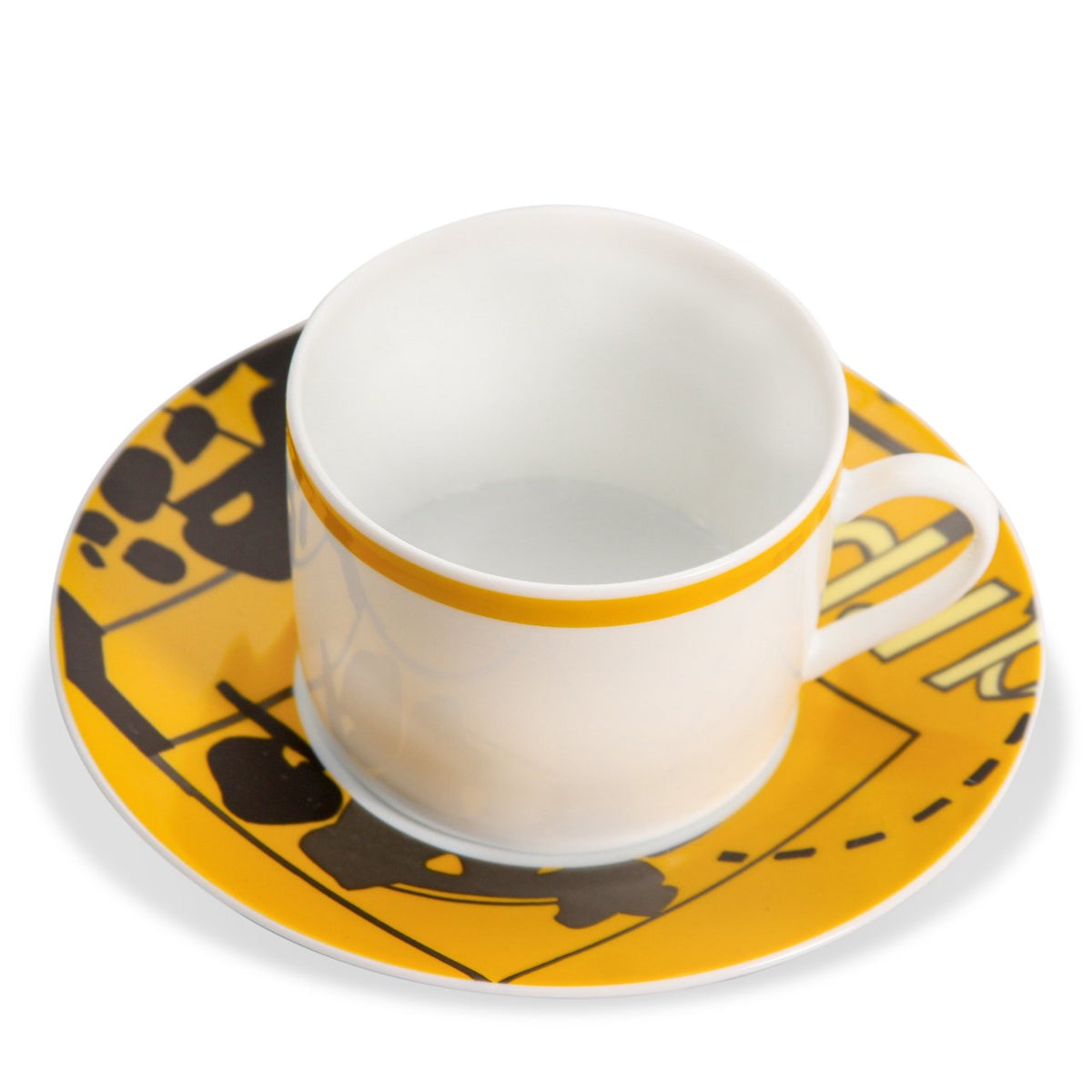 Set of 10 Bernardaud Coffee Cups and 10 Saucers