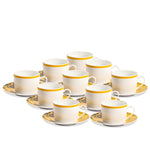 Set of 10 Bernardaud Coffee Cups and 10 Saucers