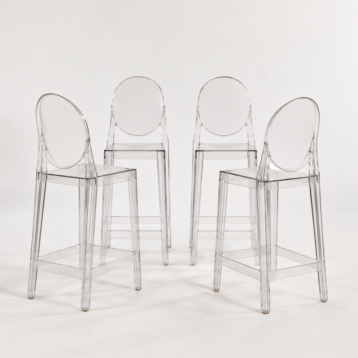 Kartell One More Stool by Philippe Starck, Set of 4