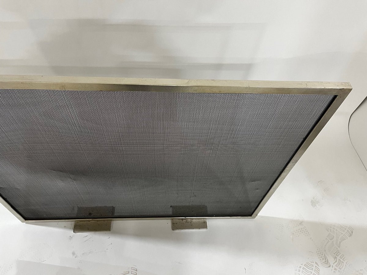 Niermann Weeks Clary Fireplace Screen with Silver Leaf Finish