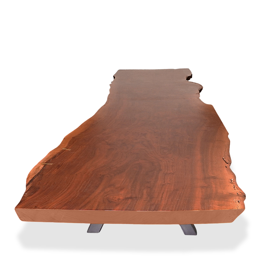 Custom 16 Feet Double Slab Claro Walnut with Cantilever Base Table - George Nakashima Inspired