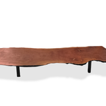 Custom 16 Feet Double Slab Claro Walnut with Cantilever Base Table - George Nakashima Inspired