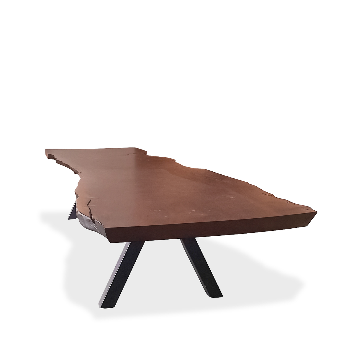 Custom 16 Feet Double Slab Claro Walnut with Cantilever Base Table - George Nakashima Inspired
