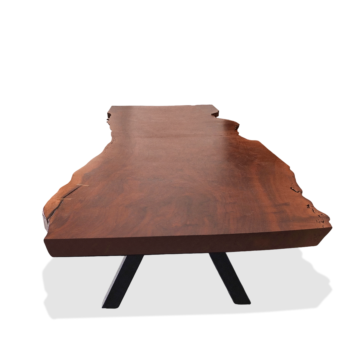 Custom 16 Feet Double Slab Claro Walnut with Cantilever Base Table - George Nakashima Inspired