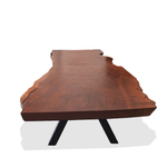 Custom 16 Feet Double Slab Claro Walnut with Cantilever Base Table - George Nakashima Inspired