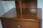 Kent Coffey Continental Mid-Century Walnut Nightstand, Pair of