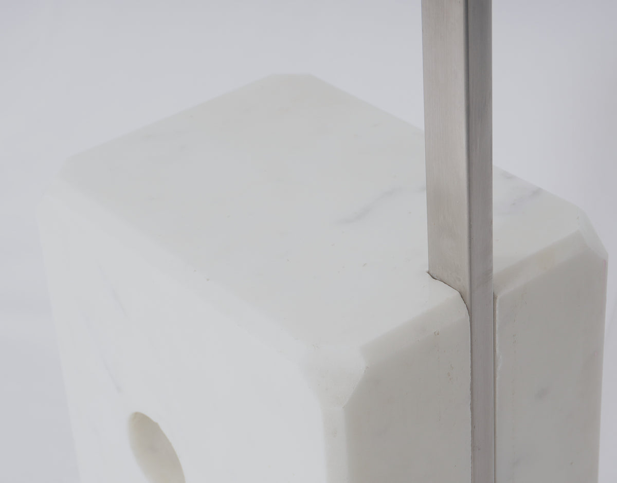 Flos Arco Achille & Pier Giacomo Castiglioni Floor Lamp with Carrara Marble Base, Italy