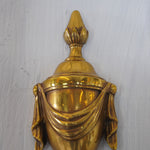 Luminaire d'Art French Empire Louis XVI Style Double Arm Cast Brass Sconces, Pair of
