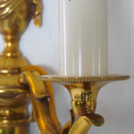 Luminaire d'Art Hunter Horn Gilt Sconces, Pair of