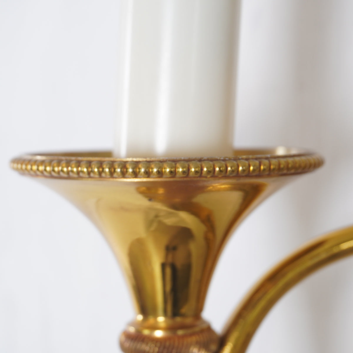 Luminaire d'Art Hunter Horn Gilt Sconces, Pair of