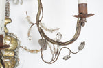 Antique Maison Baguès French Silver Leaf Large Sconce C1920s