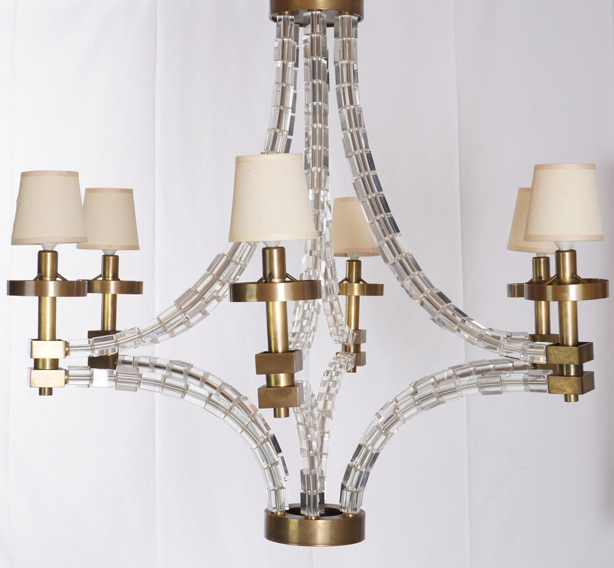 Visual Comfort Crystal Cube Large Chandelier by Chapman & Myers
