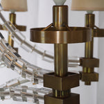 Visual Comfort Crystal Cube Large Chandelier by Chapman & Myers