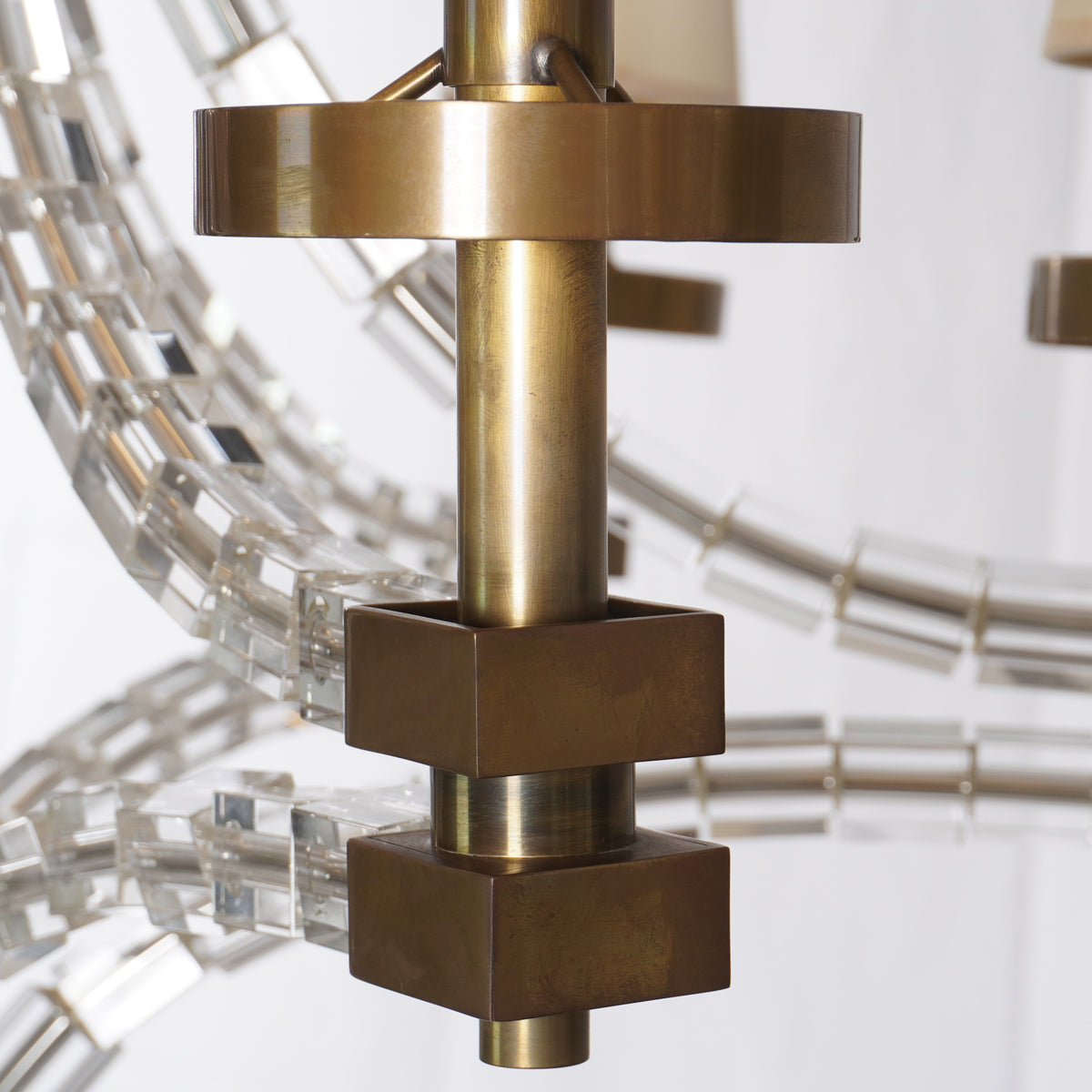 Visual Comfort Crystal Cube Large Chandelier by Chapman & Myers