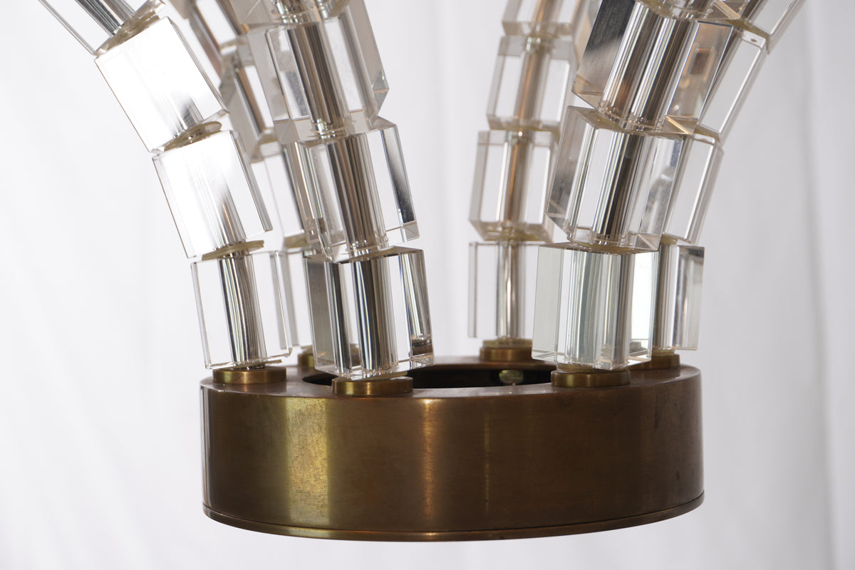 Visual Comfort Crystal Cube Large Chandelier by Chapman & Myers