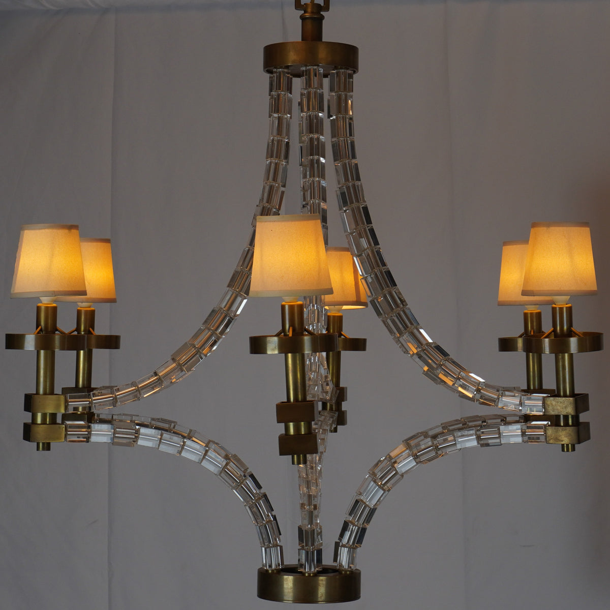 Visual Comfort Crystal Cube Large Chandelier by Chapman & Myers