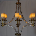 Visual Comfort Crystal Cube Large Chandelier by Chapman & Myers