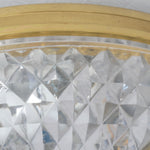 French Knurled Crystal Dore Bronze Brass Flush Mount