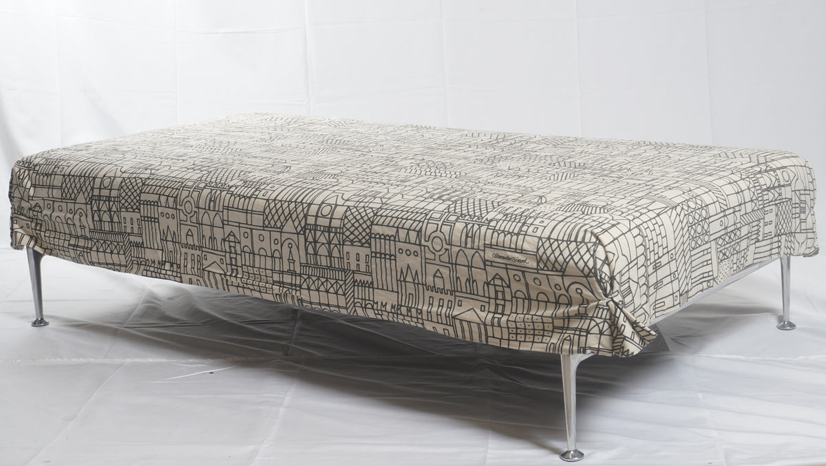 Vitra Suita Bench Ottoman by Antonio Citterio with  Alexander Girard Slipcover Included