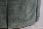 Jonas NY Upholstery Tufted Ottoman with Pleated Skirt