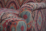 Jonas NY Upholsterer Monte Carlo Sofa with Bursa Suzani Fabric & Custom Pillows