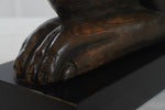 Vintage Egyptian Revival Hand Carved Sphinx, Pair of