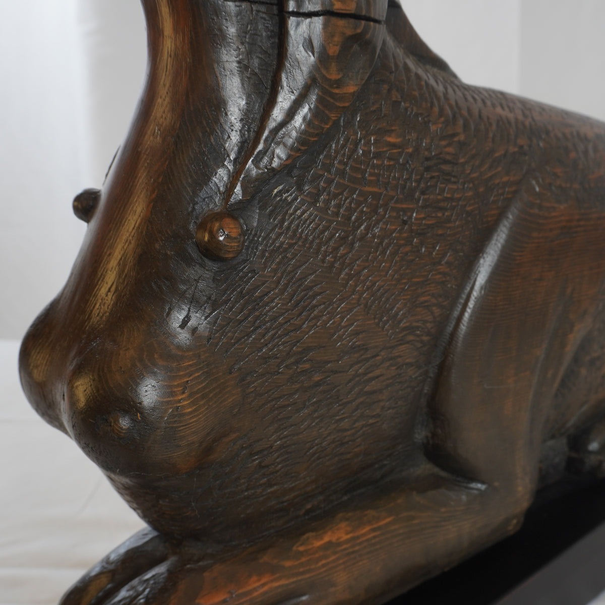 Vintage Egyptian Revival Hand Carved Sphinx, Pair of