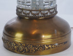 Vintage Fine Crystal and Brass Table Lamps, Pair of