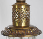 Vintage Fine Crystal and Brass Table Lamps, Pair of