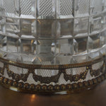 Vintage Fine Crystal and Brass Table Lamps, Pair of