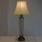 Vintage Fine Crystal and Brass Table Lamps, Pair of