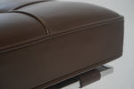 Knoll Barcelona Leather Chair and Ottoman Designed by Ludwig Mies van der Rohe