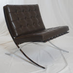 Knoll Barcelona Leather Chair and Ottoman Designed by Ludwig Mies van der Rohe