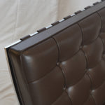 Knoll Barcelona Leather Chair and Ottoman Designed by Ludwig Mies van der Rohe