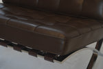 Knoll Barcelona Leather Chair and Ottoman Designed by Ludwig Mies van der Rohe