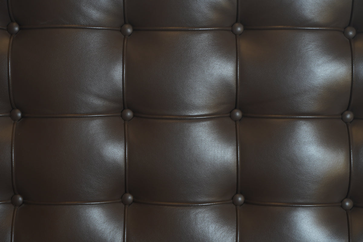 Knoll Barcelona Leather Chair and Ottoman Designed by Ludwig Mies van der Rohe