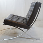 Knoll Barcelona Leather Chair and Ottoman Designed by Ludwig Mies van der Rohe