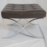 Knoll Barcelona Leather Chair and Ottoman Designed by Ludwig Mies van der Rohe