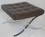 Knoll Barcelona Leather Chair and Ottoman Designed by Ludwig Mies van der Rohe