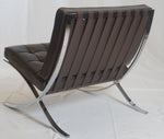 Knoll Barcelona Leather Chair and Ottoman Designed by Ludwig Mies van der Rohe