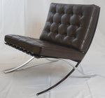 Knoll Barcelona Leather Chair and Ottoman Designed by Ludwig Mies van der Rohe