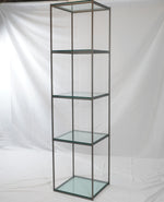 Charleston Forge Spectrum Contemporary Steel Glass Etagere